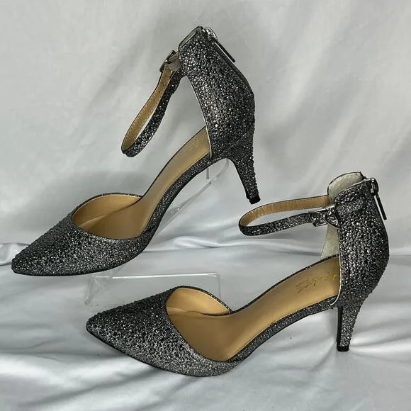 THALIA SODI Womens Gray D'orsay Vanesssa‎ Pointed Toe Stiletto Pumps Shoes 7.5 M