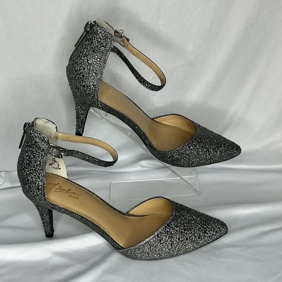 THALIA SODI Womens Gray D'orsay Vanesssa‎ Pointed Toe Stiletto Pumps Shoes 7.5 M