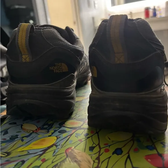 The North Face Men's Black and Yellow Shoes