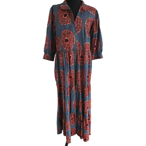 The OULA Maxi Print Dress - Size Medium - Never Worn