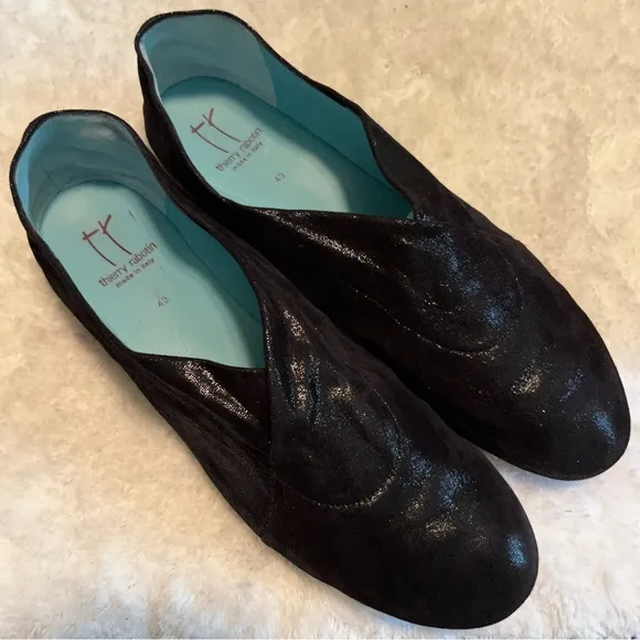 Thierry Rabotin Black Shoes Size 43 Eur Made in Italy