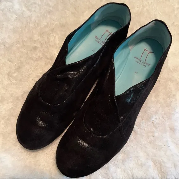 Thierry Rabotin Black Shoes Size 43 Eur Made in Italy