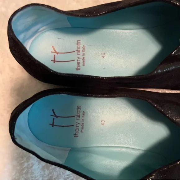 Thierry Rabotin Black Shoes Size 43 Eur Made in Italy