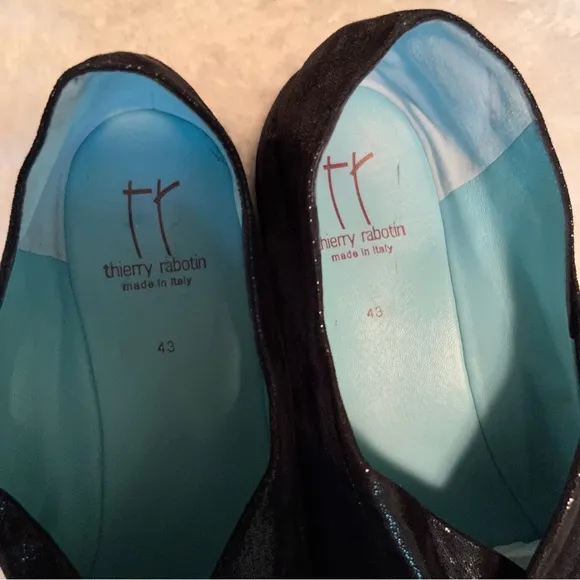 Thierry Rabotin Black Shoes Size 43 Eur Made in Italy
