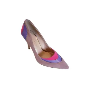 THINGS II COME Womens Pink Junna Toe Stiletto Slip On Leather Pumps Shoes 8 M