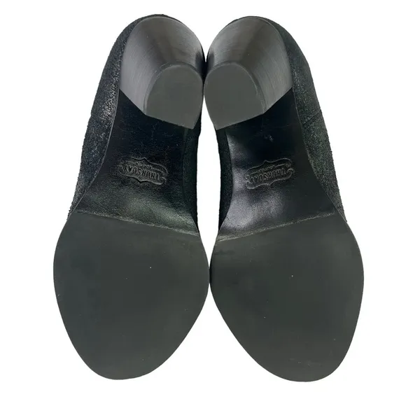 Thursday Boot Co.‎ Galaxy Avenue Ankle Boots Black Glitter Chelsea Size 6.5