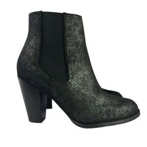 Thursday Boot Co.‎ Galaxy Avenue Ankle Boots Black Glitter Chelsea Size 6.5