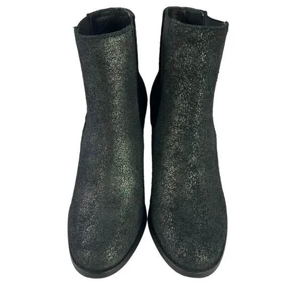Thursday Boot Co.‎ Galaxy Avenue Ankle Boots Black Glitter Chelsea Size 6.5