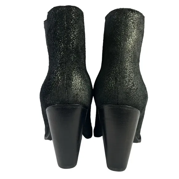 Thursday Boot Co.‎ Galaxy Avenue Ankle Boots Black Glitter Chelsea Size 6.5