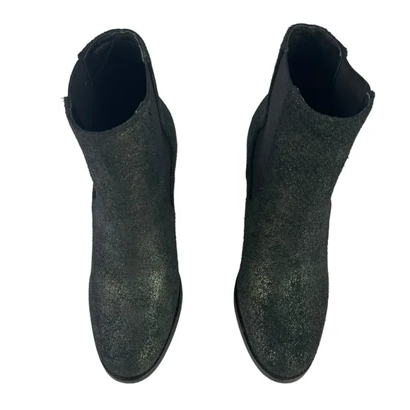 Thursday Boot Co.‎ Galaxy Avenue Ankle Boots Black Glitter Chelsea Size 6.5