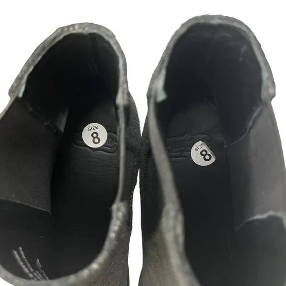 Thursday Boot Co.‎ Galaxy Avenue Ankle Boots Black Glitter Chelsea Size 8