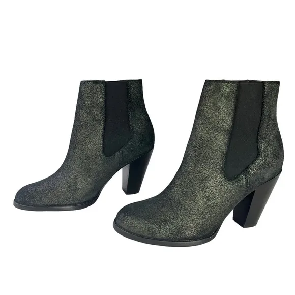 Thursday Boot Co.‎ Galaxy Avenue Ankle Boots Black Glitter Chelsea Size 8
