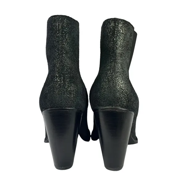 Thursday Boot Co.‎ Galaxy Avenue Ankle Boots Black Glitter Chelsea Size 8