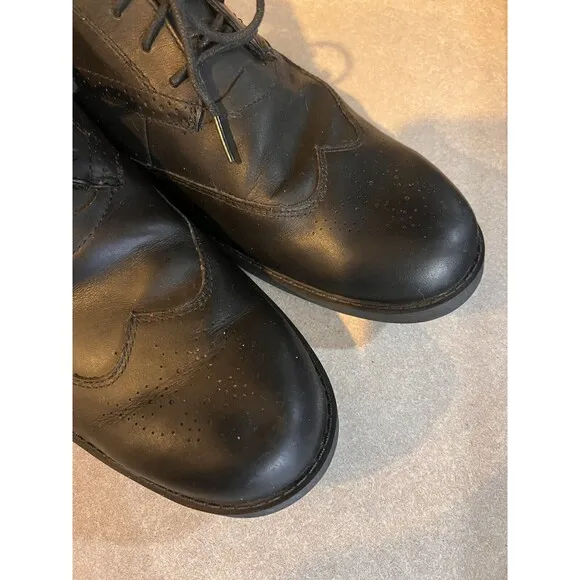 Timberland Brogue Wingtip Oxford Shoes Mens Sz 12 #5567ABLACK LEATHER Loafer