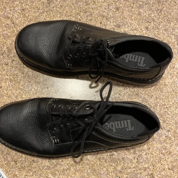 Timberland Lace Up/Tie Black Leather Oxford Shoes 29512 11W Leather Upper