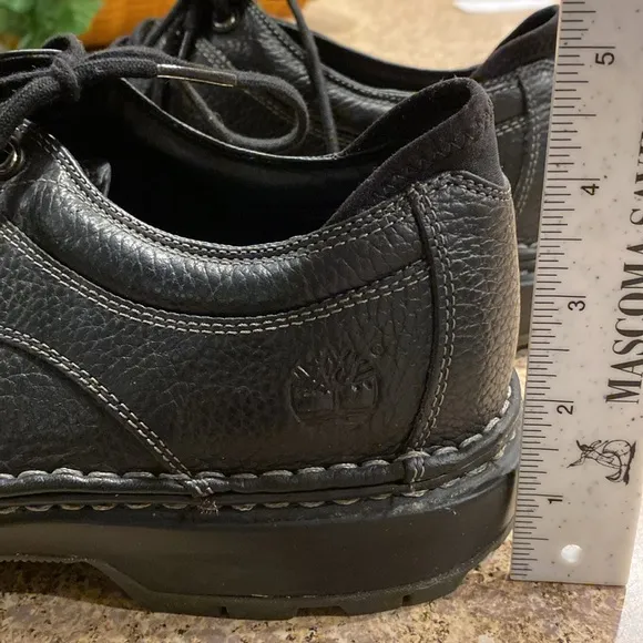Timberland Lace Up/Tie Black Leather Oxford Shoes 29512 11W Leather Upper