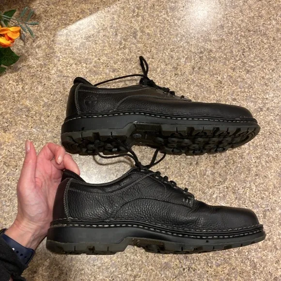 Timberland Lace Up/Tie Black Leather Oxford Shoes 29512 11W Leather Upper