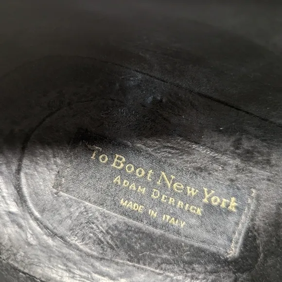 To Boot New York Adam Derrick Black Wingtip Oxford Black leather Dress Shoes Sz