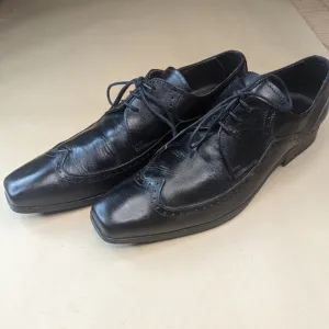 To Boot New York Adam Derrick Black Wingtip Oxford Black leather Dress Shoes Sz