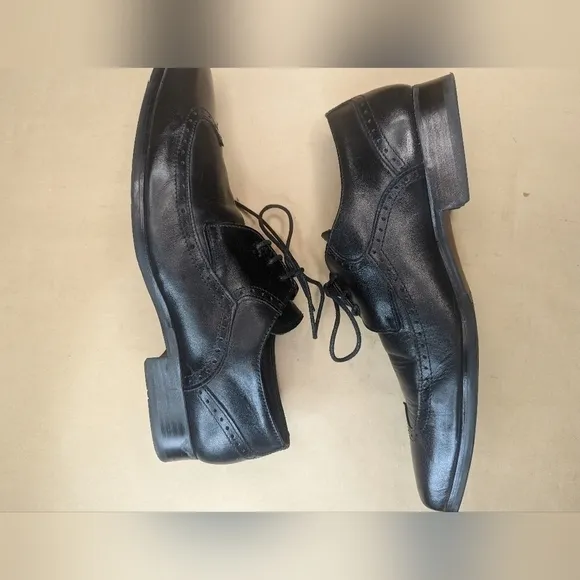 To Boot New York Adam Derrick Black Wingtip Oxford Black leather Dress Shoes Sz