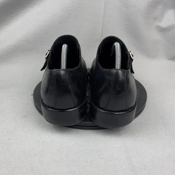 To Boot New York Black Leather Double Monk Strap Cap Toe Dress Shoes Size 10
