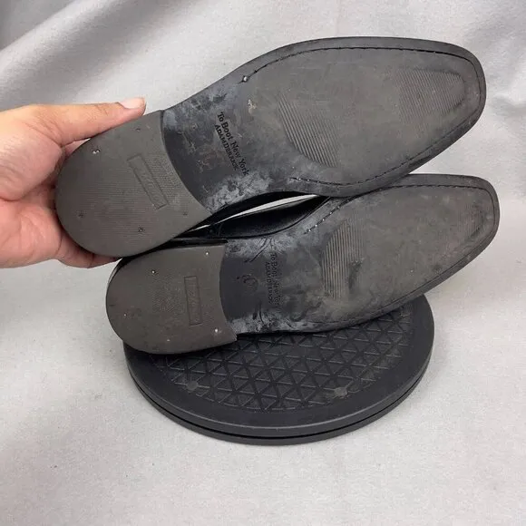 To Boot New York Black Leather Double Monk Strap Cap Toe Dress Shoes Size 10