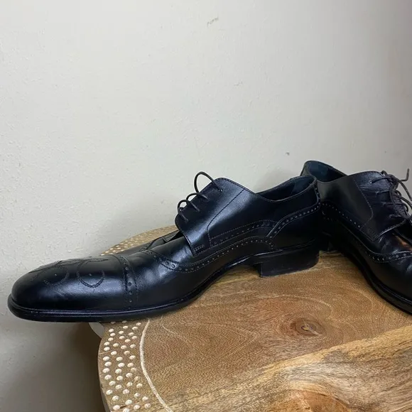 To Boot New York Duke Handmade Italian Leather Cap Toe Wingtip Oxford Shoes