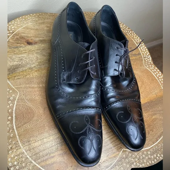 To Boot New York Duke Handmade Italian Leather Cap Toe Wingtip Oxford Shoes