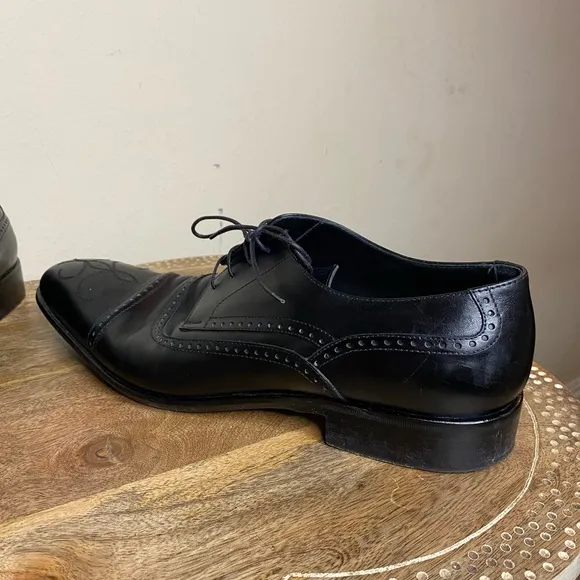 To Boot New York Duke Handmade Italian Leather Cap Toe Wingtip Oxford Shoes