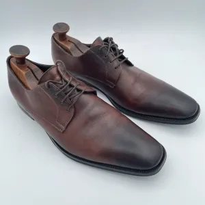 To Boot New York Men's Dress Shoes Brown Leather Blakeley Burnished Derby 10.5