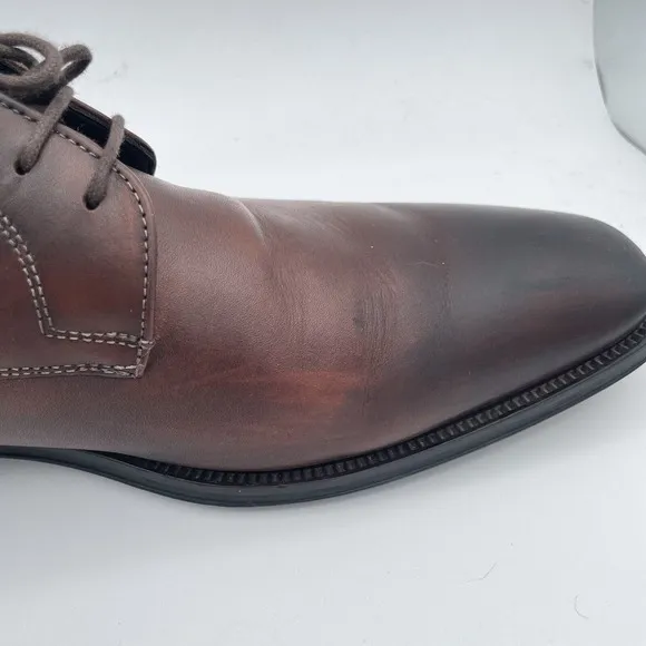 To Boot New York Men's Dress Shoes Brown Leather Blakeley Burnished Derby 10.5