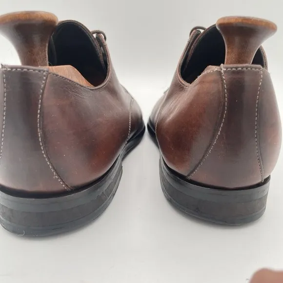 To Boot New York Men's Dress Shoes Brown Leather Blakeley Burnished Derby 10.5