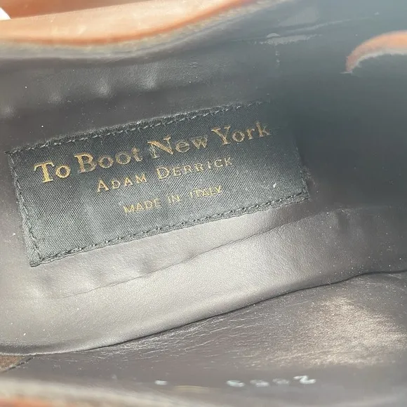 To Boot New York Men's Dress Shoes Brown Leather Blakeley Burnished Derby 10.5