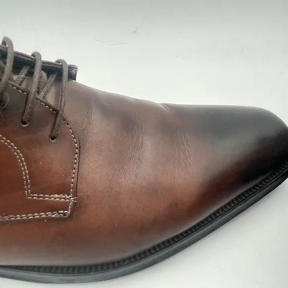 To Boot New York Men's Dress Shoes Brown Leather Blakeley Burnished Derby 10.5