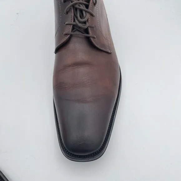 To Boot New York Men's Dress Shoes Brown Leather Blakeley Burnished Derby 10.5