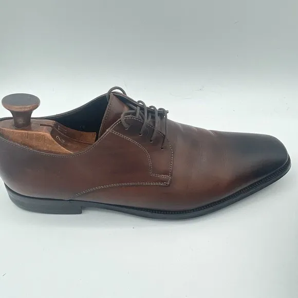 To Boot New York Men's Dress Shoes Brown Leather Blakeley Burnished Derby 10.5