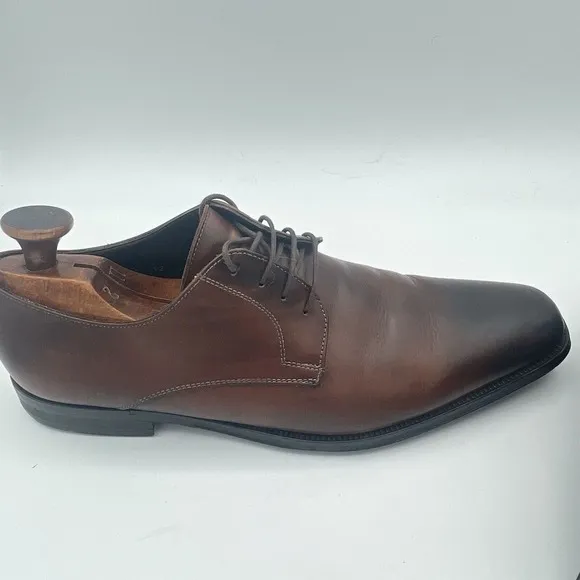 To Boot New York Men's Dress Shoes Brown Leather Blakeley Burnished Derby 10.5