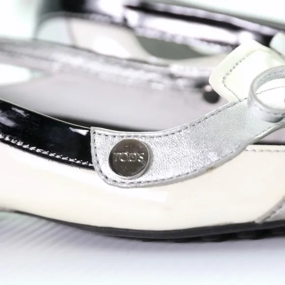 Tod’s Patent Leather Lace Up Ballet Driving Flats Shoes Womens 6.5M/36.5 Italy