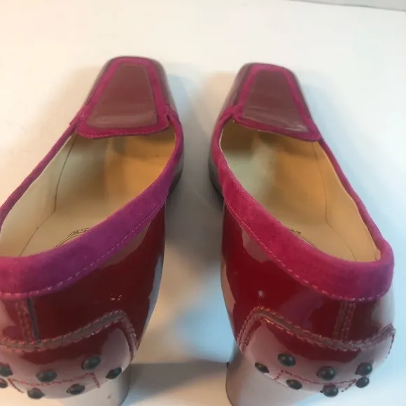 TOD'S Red Patent Leather Swing Sellaria Access Pumps Heels Shoes