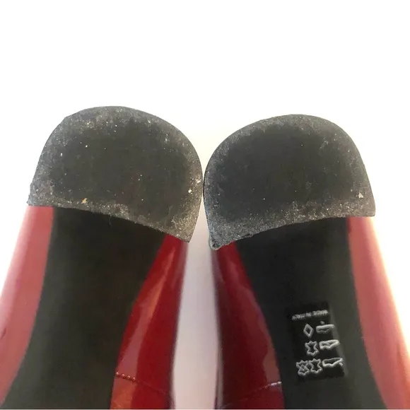 TOD'S Red Patent Leather Swing Sellaria Access Pumps Heels Shoes