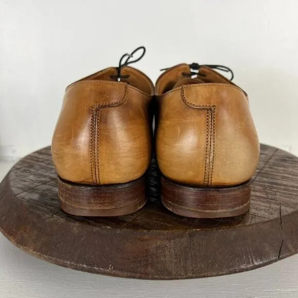 Tom James Oxford Shoes Mens 13D Brown Leather Abington Lace Up Made in England