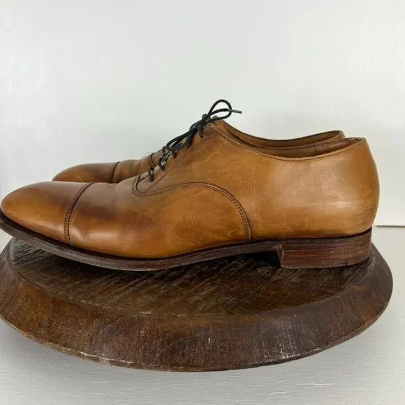 Tom James Oxford Shoes Mens 13D Brown Leather Abington Lace Up Made in England