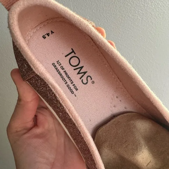 Toms Alpargata Rose Gold Cosmic Glitter shoes