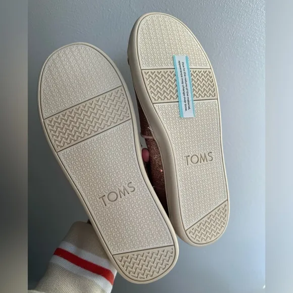 Toms Alpargata Rose Gold Cosmic Glitter shoes