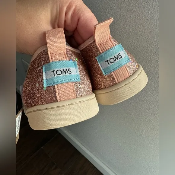Toms Alpargata Rose Gold Cosmic Glitter shoes