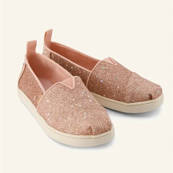 Toms Alpargata Rose Gold Cosmic Glitter shoes
