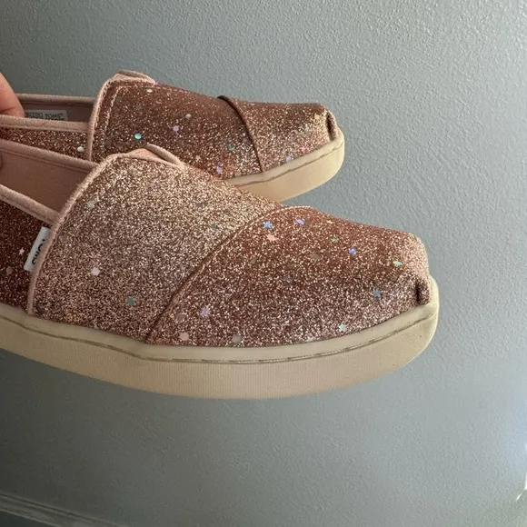 Toms Alpargata Rose Gold Cosmic Glitter shoes