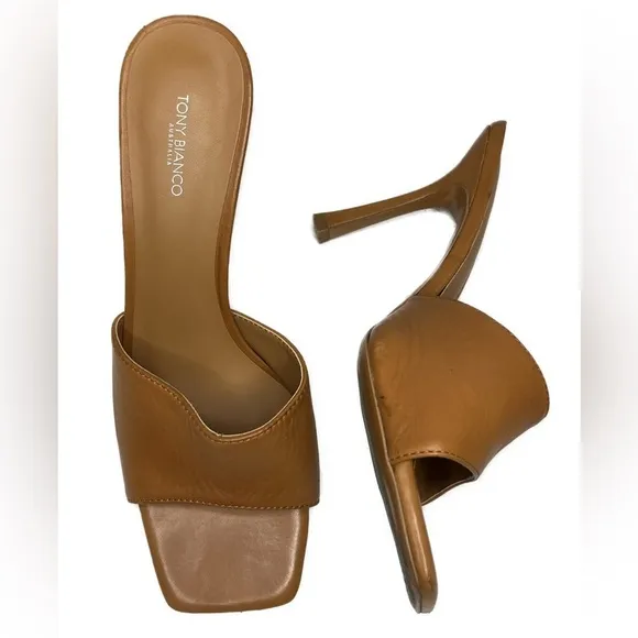Tony Bianco Flora Mule in Tan Como Sz 8.5