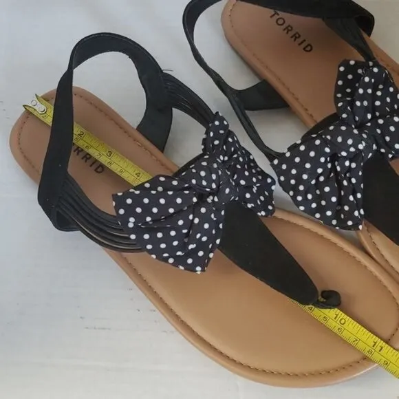 Torrid BOW T  STRAP Sandals Shoes Flats Flip Flops Shoes Women's WOMAN'S 12WW