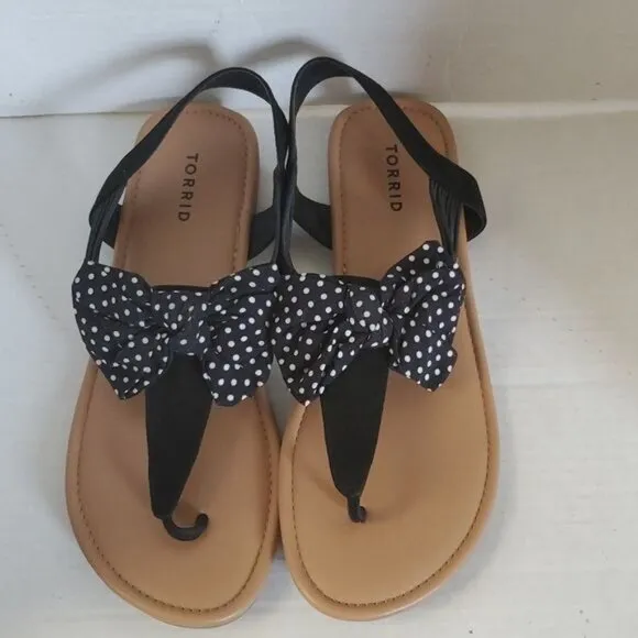 Torrid BOW T  STRAP Sandals Shoes Flats Flip Flops Shoes Women's WOMAN'S 12WW